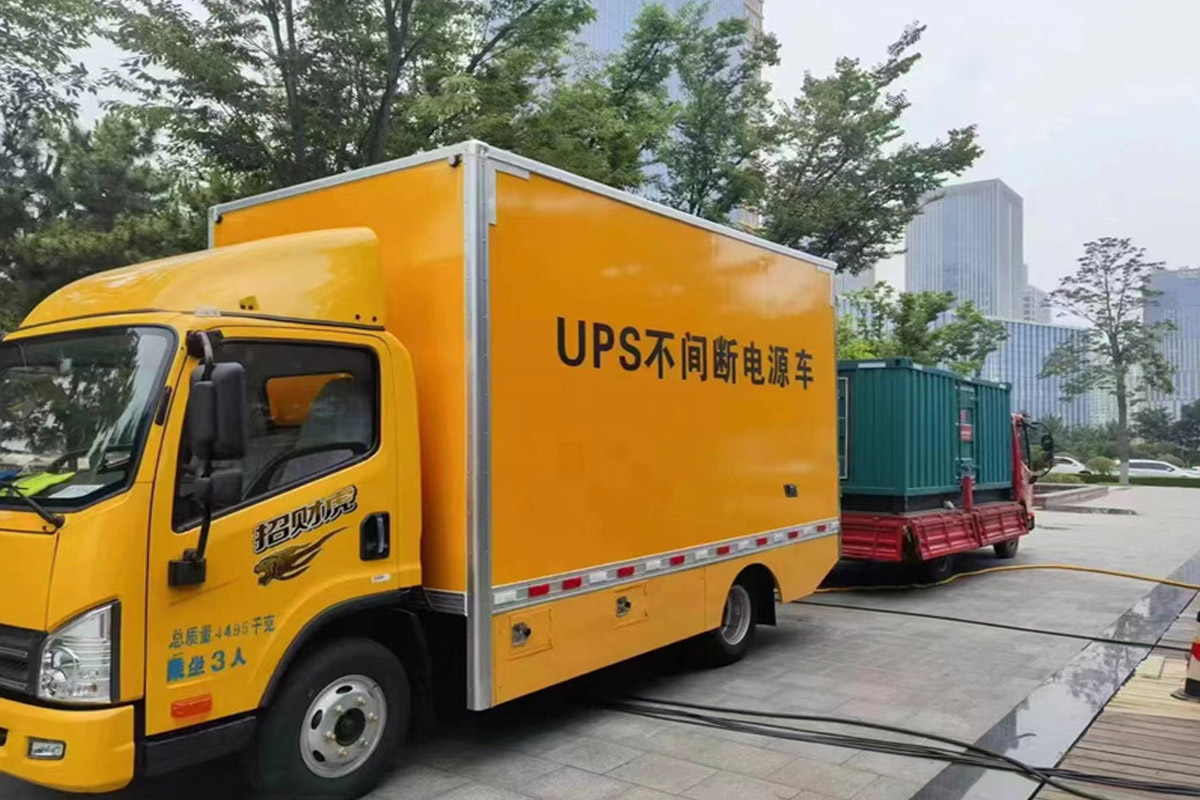 宁乡发电机租赁施工现场