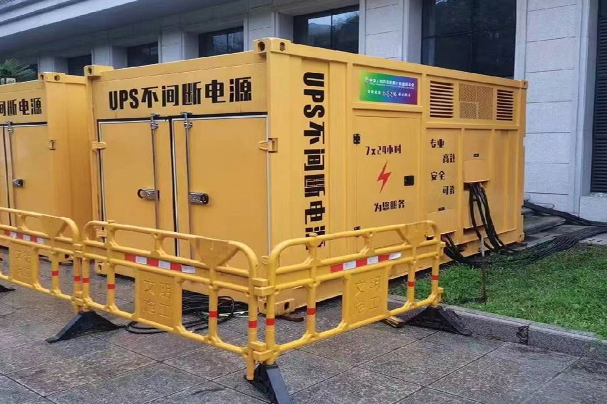 宁乡发电机租赁施工现场