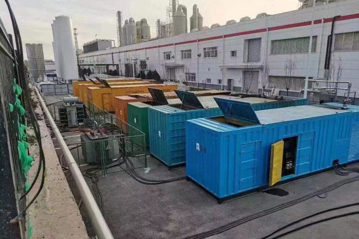 宁乡发电机租赁施工现场